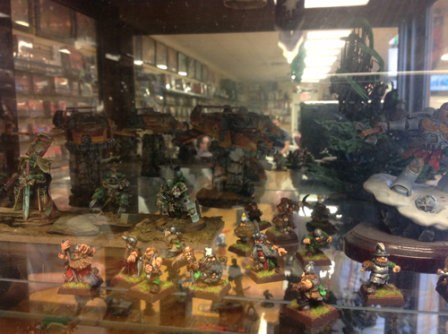 display cases of miniatures