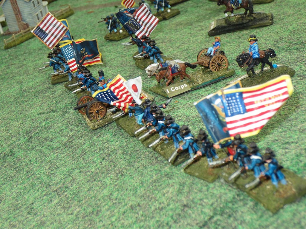 The Iron Brigade stands ready to hold McPherson’s Ridge. Photo by Patrick R. LeBeau